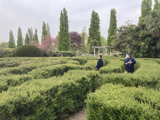 Joe and Matthew Horsham Park maze