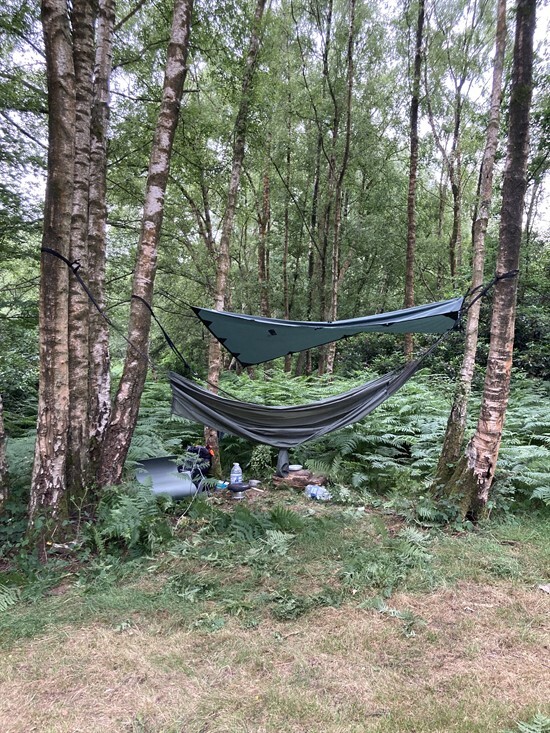 Taylor and Dean camp set up