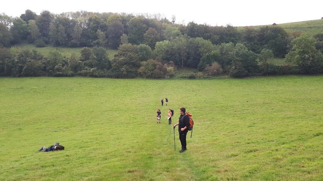 10b hiking up the south downs