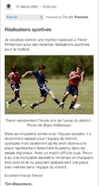 Example of a SZapp post with an image of children playing football.